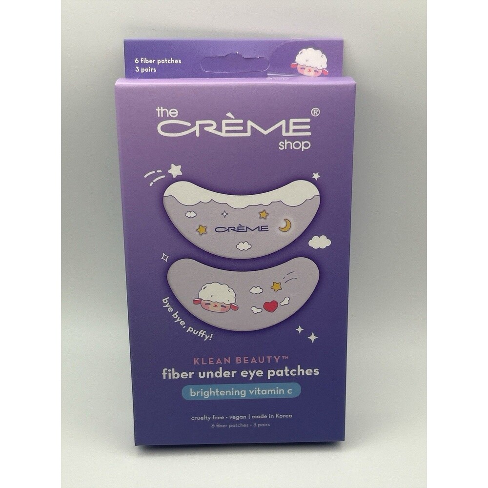 The Crème Shop Klean Beauty Fiber Under Eye Patches Brightening Vitamin C 3 prs